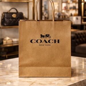 Coach New York Brown Paper Shopping Bag